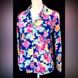 Ralph Lauren Sleep Shirt Women Blue, Pink, Multi Pretty Pajama top Flora…